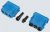 09 14 002 4501, Pneumatic Module, 2 Poles, Plug / Socket