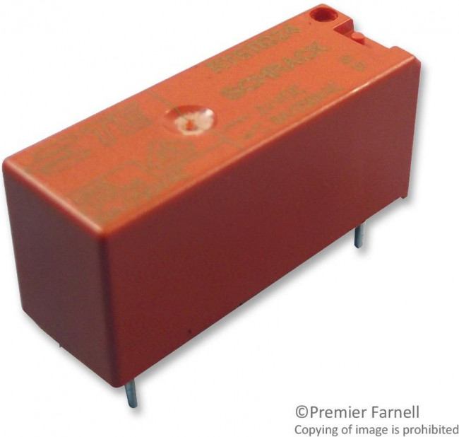 2-1393225-1, Power Relay 24VDC 8A SPDT(28.5mm 10.1mm 12.3mm) THT