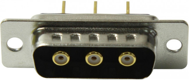 683M3W3103L001, D-Sub Mixed Contact Connectors Coax Combo D Vert PCB 3W3/M/50O/VT