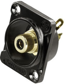 Seetronic MF2D-B панельный разъем RCA гнездо, тип-D, черный