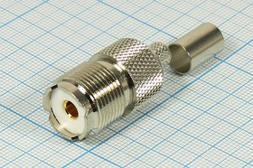 Разъем UHF розетка, RG6, обжимной Разъем UHF розетка, RG6, обжимной