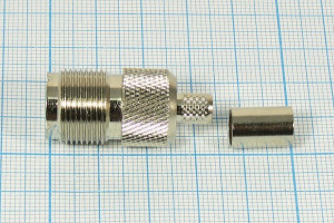 Разъем UHF розетка, RG6, обжимной Разъем UHF розетка, RG6, обжимной