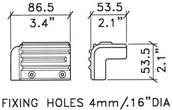 C1539, Ribbed Plastic Corner Protector