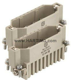 09210253011, Heavy Duty Power Connector Insert, 10A, Male, Han D Series, 25 Contacts