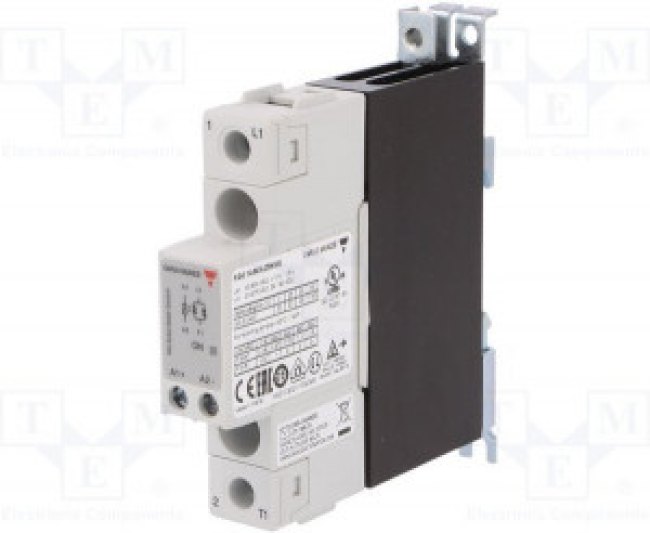 RGC1A60A25KKE, Реле: полупроводниковое, Uупр: 20-275ВAC, 25А, 42-600ВAC, -40-80°C