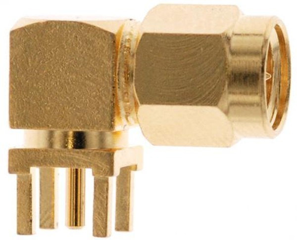 901-9894-RFX, RF Connectors / Coaxial Connectors PC R/A PLG TFE GLD