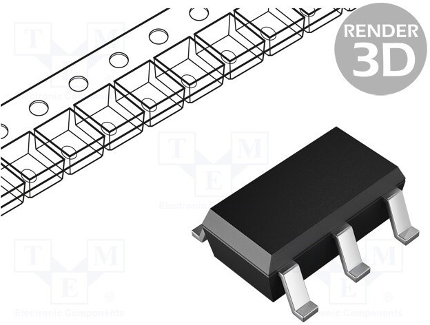 74AHC1G126W5-7, Buffers &amp; Line Drivers SINGLE BUFFER GATE 3-STATE 2.0V to 5.5V