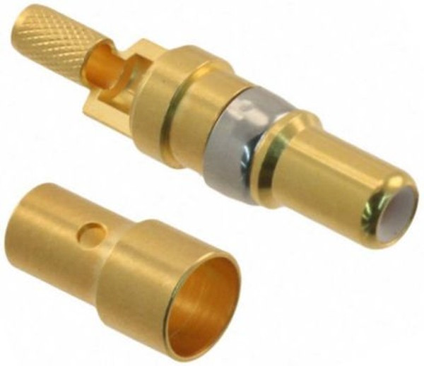 09692815141, D-Sub Mixed Series, Male Crimp, Solder D-Sub Connector Coaxial Contact, Gold Coaxial