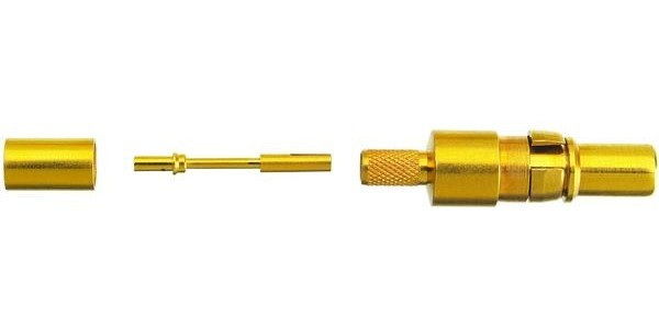 09692815141, D-Sub Mixed Series, Male Crimp, Solder D-Sub Connector Coaxial Contact, Gold Coaxial