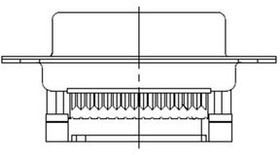 172704-0068, D-Sub Connector, Socket, DB-25, IDC