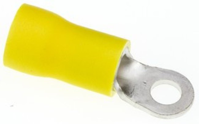 FVWS5.5-S3(LF), R Insulated Ring Terminal, 3.5mm Stud Size, 2.6mm² to 6.6mm² Wire Size, Yellow FVWS5.5-S3(LF), R Insulated Ring Terminal, 3.5mm Stud Size, 2.6mm² to 6.6mm² Wire Size, Yellow