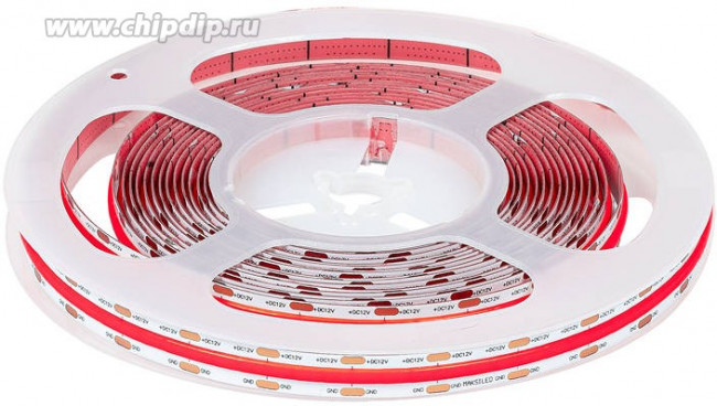 ML-R504-COB-R-S, Лента светодиодная COB, красный, 12В, 12Вт/м, 504д/м, 104лм/м, IP20, 10мм, 1м