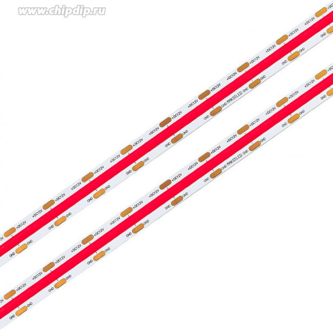 ML-R504-COB-R-S, Лента светодиодная COB, красный, 12В, 12Вт/м, 504д/м, 104лм/м, IP20, 10мм, 1м
