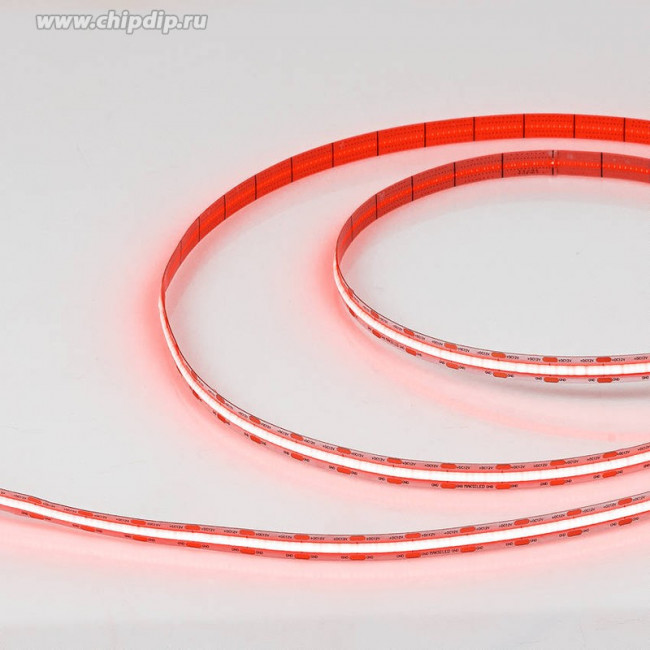 ML-R504-COB-R-S, Лента светодиодная COB, красный, 12В, 12Вт/м, 504д/м, 104лм/м, IP20, 10мм, 1м