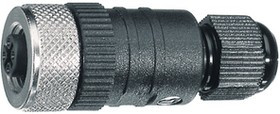 RND 205-01227, Circular Connector, M12, Socket, Right Angle, Poles - 8, Solder, Cable Mount