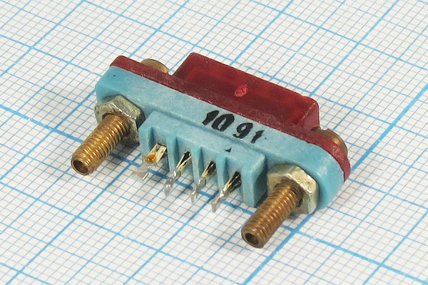 Разъем прямоугольный соединитель МРН4-1 розетка, шаг P3.0, контакты 4HC, МРН4-1