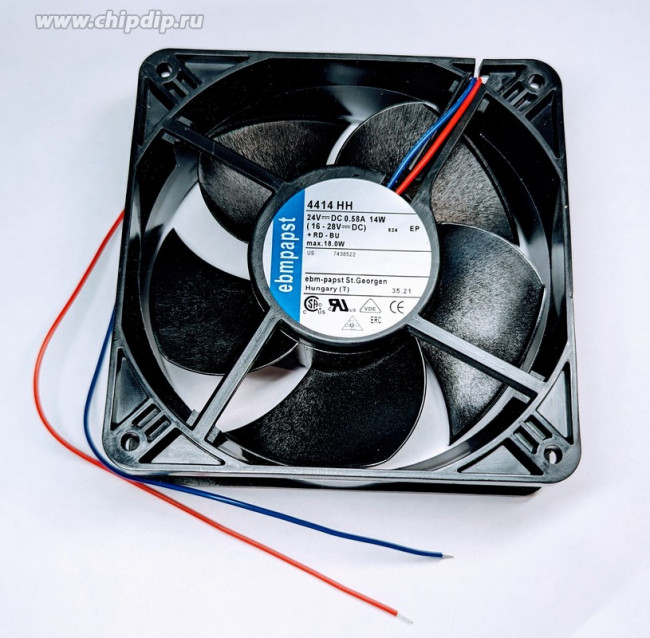 Вентилятор Ebmpapst 4414HH 24V 14W 120x38 2pin Вентилятор Ebmpapst 4414HH 24V 14W 120x38 2pin