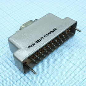 РП10-30 ЛП О вилка с/к, Соединитель низкочастотный, прямоугольный, внутреннего монтажа, год 2001