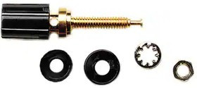 3750-0, Test Plugs &amp; Test Jacks BINDING POST, GOLD PLT (BLACK)