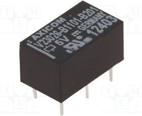 V23026B1101B201, Реле электромагнитное, SPDT, Uобмотки 5ВDC, 0,46A/150ВAC, 1А