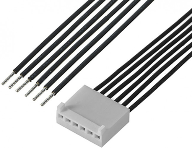 217797-1063, Rectangular Cable Assemblies KK 2.54 SR R-S 6CKT 600MM DISC Sn