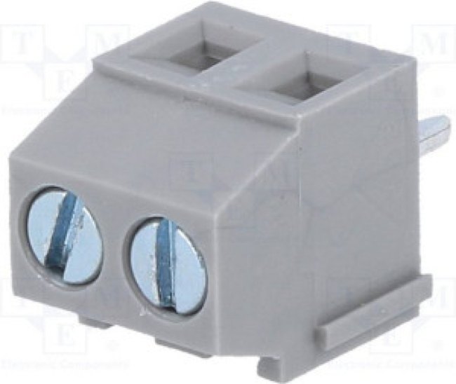DG381-3.5-02P-11-00A(H), Зажимная рейка для печатных плат, угловой 90°, 3,5мм, на PCB DG381-3.5-02P-11-00A(H), Зажимная рейка для печатных плат, угловой 90°, 3,5мм, на PCB