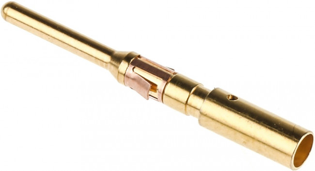 RM14M30K, Контакт круглого разъема, машинной обработки, Серия Trim Trio, Штырь, Обжим, 14 AWG, 16 AWG