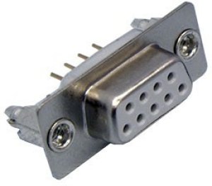 L-KLS1-221C-09-F-B, мама для вертикального монтажа на плату 9pin, изолятор черный / DBS-9F Z+H (KLS1-221C-09-F-B)