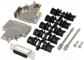 D45ZK15-HDS-K, Разъем D-Sub HD; PIN: 26; вилка; "мама"; пайка; на