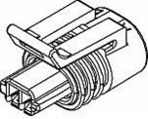 12162198-B, Conn Housing RCP 2 POS Crimp ST Cable Mount Gray 12162198-B, Conn Housing RCP 2 POS Crimp ST Cable Mount Gray