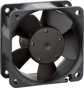 612NHU-181, 600 N Series Axial Fan, 12 V dc, DC Operation, 43m³/h, 1.8W, IP68, 60 x 60 x 25mm