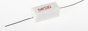 SQP 5 Вт 33 Ом, 5%, Резистор проволочный мощный (цементный) SQP 5 Вт 33 Ом, 5%, Резистор проволочный мощный (цементный)
