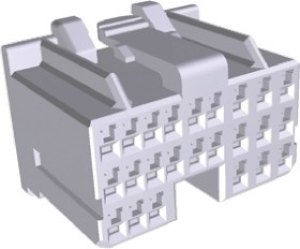 316371-1, MULTILOCK 040 II Male Connector Housing, 2.5mm Pitch, 24 Way, 3 Row 316371-1, MULTILOCK 040 II Male Connector Housing, 2.5mm Pitch, 24 Way, 3 Row