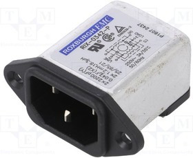 RIX0342P, Разъем: питания AC, гнездо, "папа", 3А, 250ВAC, IEC 60320, -25-85°C