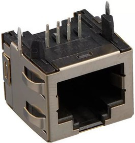 1-406541-1, Розетка 8P8C (RJ45) на плату экранированная