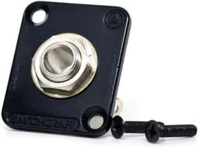 E11BPKG, Phone Connectors 1/4"/2 COND MONO W/ 4-40 SCREWS BLACK