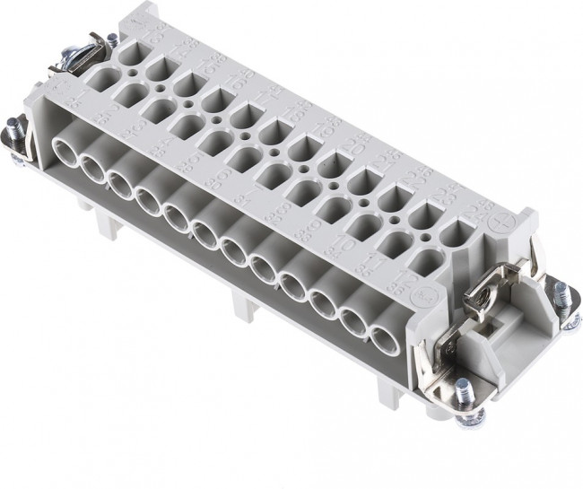 10197000, Heavy Duty Power Connector Module, 16A, Female, H-BE Series, 24 Contacts 10197000, Heavy Duty Power Connector Module, 16A, Female, H-BE Series, 24 Contacts