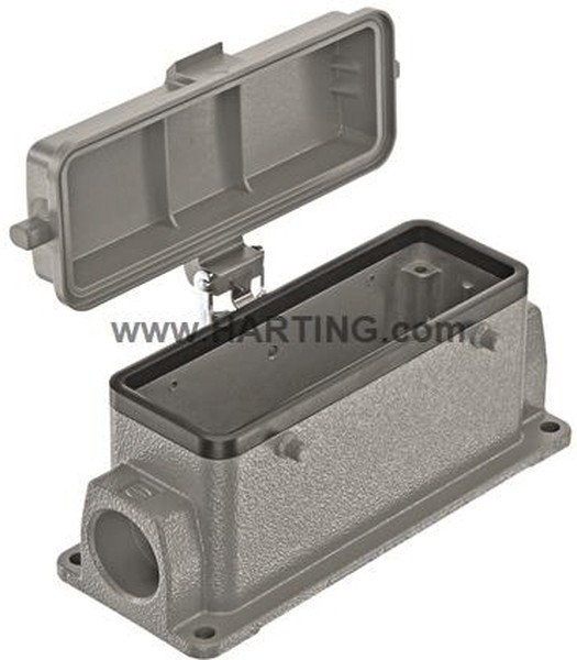 19300241226, Heavy Duty Power Connectors SURFACE MOUNTING HSG HAN 24B 1 SIDE ENTRY