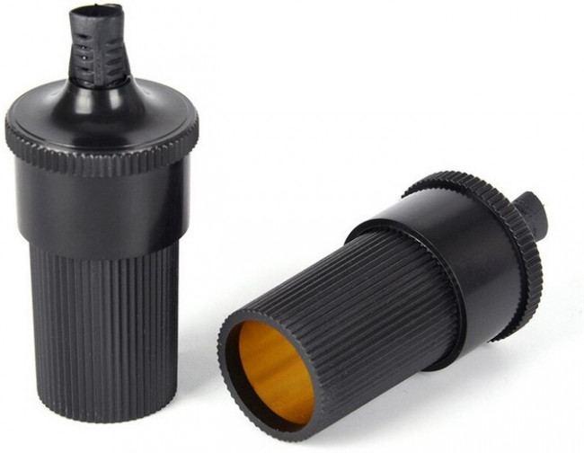 TD-51, Выносная розетка автомобильного прикуривателя , 12 В, без крышки, без проводов, корпус пластиковый