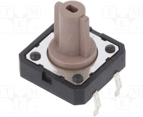 PTS125SM12-2, Микропереключатель TACT, SPST, Пол: 2, 0,05A/12ВDC, THT, нет, 1,8Н