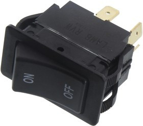 RVW42D1123, ROCKER SWITCH, DPST, 20A, 125VAC, BLACK