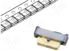 KPGA-1602SEC-KA, Светодиод, SMD, 1602, угловой, красный, 40-120мкд, 1,6x0,9мм