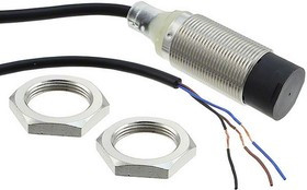E2BM18KN16WPB12M, Датчик индуктивный, 10-30ВDC, М18, Подключение провод 2м, IP67