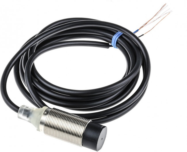 E2BM18KN16WPB12M, Датчик индуктивный, 10-30ВDC, М18, Подключение провод 2м, IP67 E2BM18KN16WPB12M, Датчик индуктивный, 10-30ВDC, М18, Подключение провод 2м, IP67