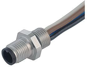 120091-0003, Circular Connector, M8, Socket, Right Angle, Poles - 3, Screw Terminal, Cable Mount