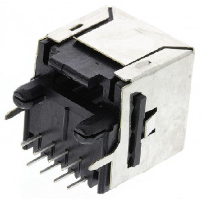 5557484-1, Modular Connectors / Ethernet Connectors 1X1 TE TH SHD STD C3 RJ45 5557484-1, Modular Connectors / Ethernet Connectors 1X1 TE TH SHD STD C3 RJ45
