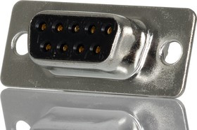 9 Way Panel Mount D-sub Connector Socket, 2.77mm Pitch