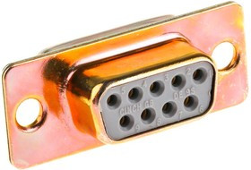 9 Way Panel Mount D-sub Connector Socket, 2.77mm Pitch