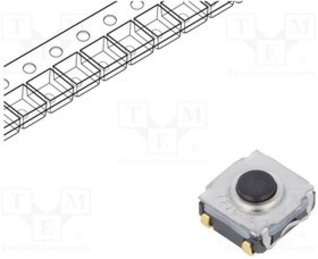 KSC323JLFG, Микропереключатель TACT, SPST-NO, Пол: 2, 0,05A/32ВDC, SMT, нет