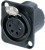 NC4FD-LX-B, XLR Connectors Recpt DLX 4 pin F solder; black/gold